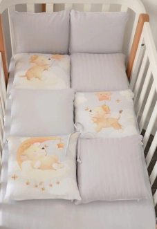 Комплект постільний Baby Veres Leo 6 предметів Біло-сірий - Фото 5