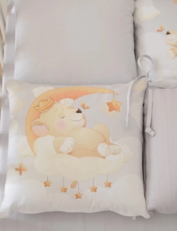 Комплект постільний Baby Veres Leo 6 предметів Біло-сірий - Фото 6