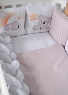 Комплект постільний Baby Veres Koala 6 предметів Капучино/білий - Фото 1