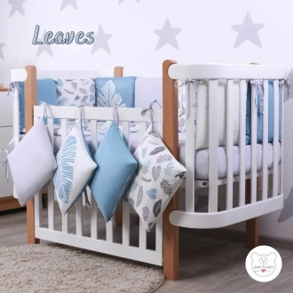 Комплект постільний Baby Veres Leaves 6 предметів Блакитний - Фото 1