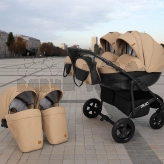 Коляска для двойни 2 в 1 Angelina Discovery Duo Бежевый
