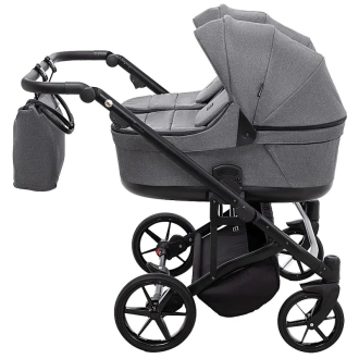 Коляска для двойни 2 в 1 Adamex Leo Duo Tip ТК-57 Graphite/Графитовый - Фото 2