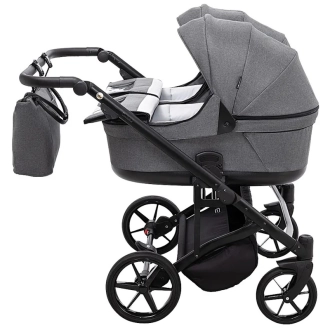 Коляска для двойни 2 в 1 Adamex Leo Duo Tip ТК-57 Graphite/Графитовый - Фото 3