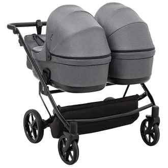 Коляска для двойни 2 в 1 Adamex Leo Duo Tip ТК-57 Graphite/Графитовый - Фото 4