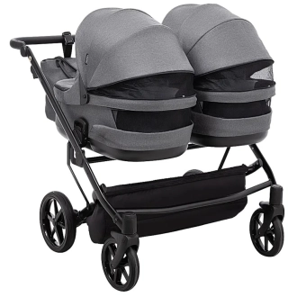 Коляска для двойни 2 в 1 Adamex Leo Duo Tip ТК-57 Graphite/Графитовый - Фото 5