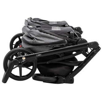 Коляска для двойни 2 в 1 Adamex Leo Duo Tip ТК-57 Graphite/Графитовый - Фото 9