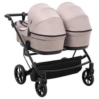 Коляска для двойни 2 в 1 Adamex Leo Duo Tip Capuchino ТК-72 Капучино - Фото 4