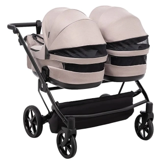 Коляска для двойни 2 в 1 Adamex Leo Duo Tip Capuchino ТК-72 Капучино - Фото 5