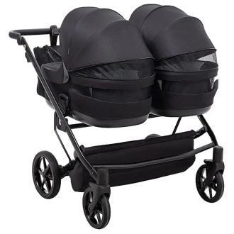 Коляска для двойни 2 в 1 Adamex Leo Duo Tip Black ТК-53 Черный - Фото 5