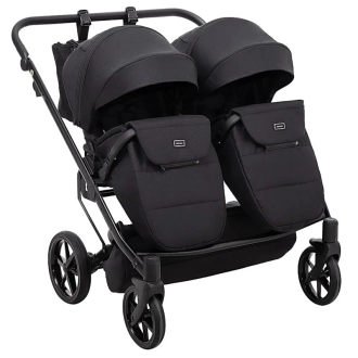 Коляска для двойни 2 в 1 Adamex Leo Duo Tip Black ТК-53 Черный - Фото 6