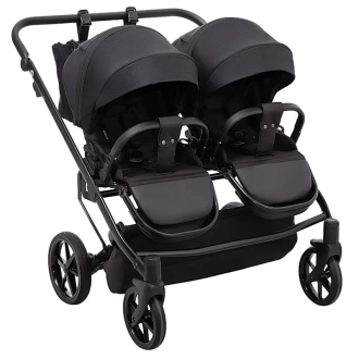 Коляска для двойни 2 в 1 Adamex Leo Duo Tip Black ТК-53 Черный - Фото 7