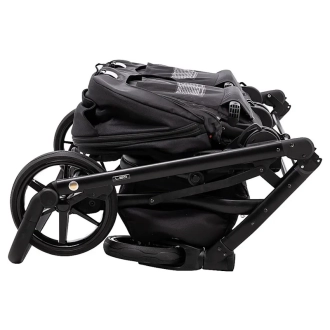 Коляска для двойни 2 в 1 Adamex Leo Duo Tip Black ТК-53 Черный - Фото 9