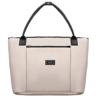 Коляска для двойни 2 в 1 Adamex Leo Duo Tip Latte SA-7, екокожа Бежевый - Фото 8