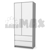 Шкаф Верес Берн 90 см Бело-серый