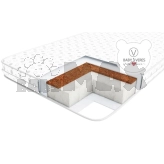 Матрас детский Veres Hollowfiber+ Кокос, Холлофайбер 120×60×10 см