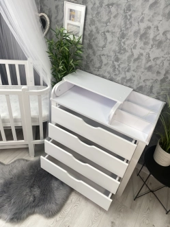 Комплект мебели Babymax Престиж New Кроватка и Комод-90 Белый - Фото 2