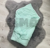 Конверт для новорожденных на выписку Mexs 80×80 см, муслин Мятный