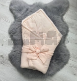 Конверт для новорожденных на выписку Mexs Тедди 80×80 см, муслин Персиковый