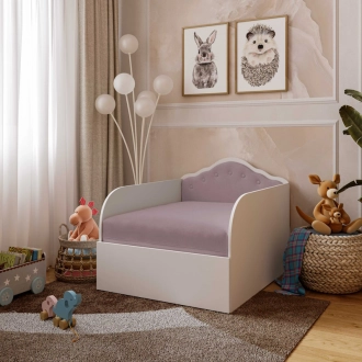 Кровать подростковая кресло Viоrina DEKO Princess с ящиком 190×80 см Dusty rose/Розовый - Фото 1