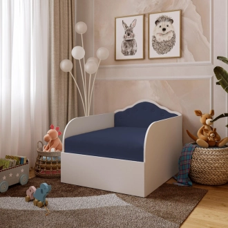 Кровать кресло подростковая Viоrina DEKO Princess с ящиком 190×80 см Navy/Синий - Фото 1