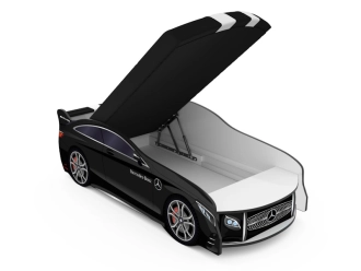 Кровать подростковая машина Viorina DEKO SPACE MERCEDES 07 с матрасом, подъемным механизмом Черный - Фото 1