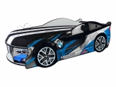 Кровать подростковая машина Viorina DEKO SPACE BMW 04 с матрасом, подъемным механизмом Синий