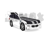 Кровать подростковая машина Viorina DEKO PREMIUM BMW с матрасом Белый