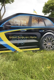 Кровать подростковая машина Mebelkon Порш Патриот с матрасом, подголовником 170×80 см Черный - Фото 3