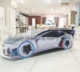 Кровать подростковая машина Mebelkon МЕРСЕДЕС Dream с матрасом, подголовником 170×80 см Белый