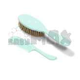 Набор Babyono с щетки и расчески для волос, натуральная супер мягкая щетина Мятный