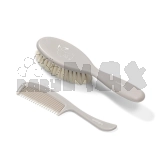 Набор Babyono с щетки и расчески для волос, натуральная супер мягкая щетина Серый