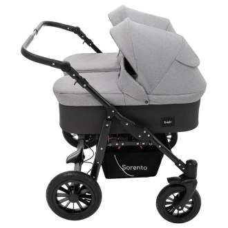 Коляска для двойни 2 в 1 - Bair Sorento DUO 02 (Серый) - Фото 2