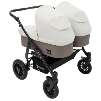 Коляска для двойни 2 в 1 Bair Sorento DUO 03 Бежевый - Фото 1