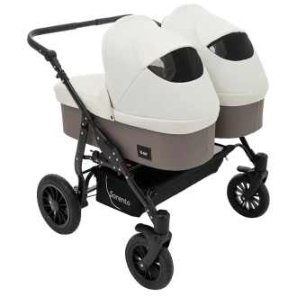 Коляска для двойни 2 в 1 Bair Sorento DUO 03 Бежевый - Фото 3