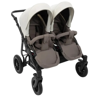 Коляска для двойни 2 в 1 Bair Sorento DUO 03 Бежевый - Фото 4