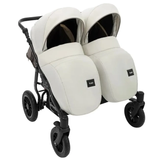 Коляска для двойни 2 в 1 Bair Sorento DUO 03 Бежевый - Фото 5