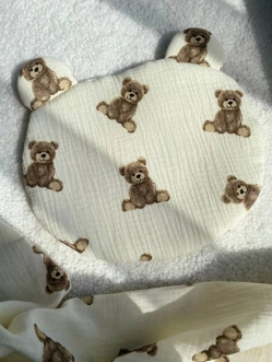 Набор в коляску Mexs Медвежата, муслин Молочный - Фото 1