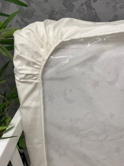 Комплект постельный Ведмедик Зайчик 6 предметов, плюш Молочный - Фото 4