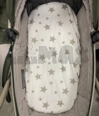 Наматрасник в коляску Mexs Звездочки непромокаемый Белый