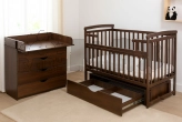 Комплект мебели Кроватка Лодочка и Комод-90 DeSon Орех