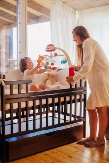 Комплект мебели Кроватка Лодочка и Комод-60 DeSon Орех - Фото 5