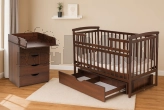 Комплект мебели Кроватка Лодочка и Комод-60 DeSon Орех