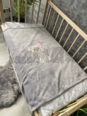Плед Ярослав Котик с аппликацией 85×100 см, флис Серый