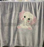 Плед с аппликацией 85х100 см, Флис - Ярослав Слоник (Серый)