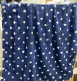 Плед Eldoll Звездочки 90×90 см, флис Синий