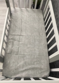 Комплект постельный Ведмедик Милый медвежонок 6 предметов, стеганый Серый - Фото 1