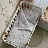 Комплект сменного белья MSonya (Маленькая Соня) Baby Mix Мишка в одеяле 110×90 см Серый