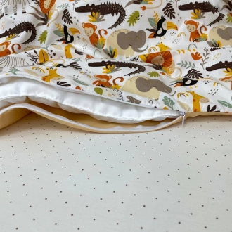 Комплект сменного белья MSonya (Маленькая Соня) Baby Mix Африканские зверушки 110×90 см Горчичный - Фото 3