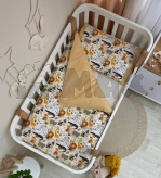 Комплект сменного белья MSonya (Маленькая Соня) Baby Mix Африканские зверушки 110×90 см Горчичный