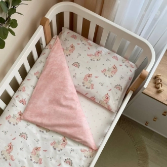 Комплект сменного белья MSonya (Маленькая Соня) Baby Mix Единорожки 110×90 см Розовый - Фото 1